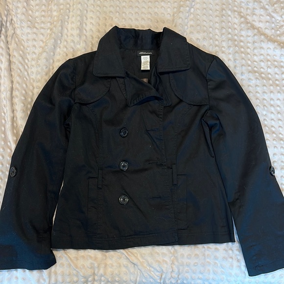 Double-breasted Black Coat - Picture 3 of 4